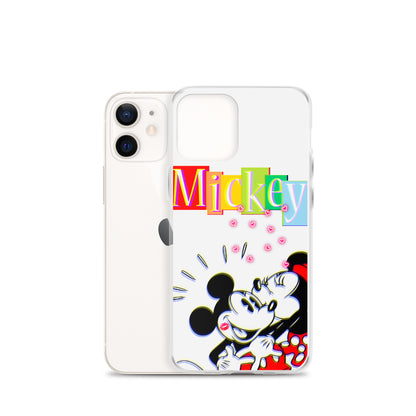 Designer Mickey-Mouse and Minnie-Mouse iPhone® Clear Case | Available for most iPhone® models | Wireless Charging Compatible