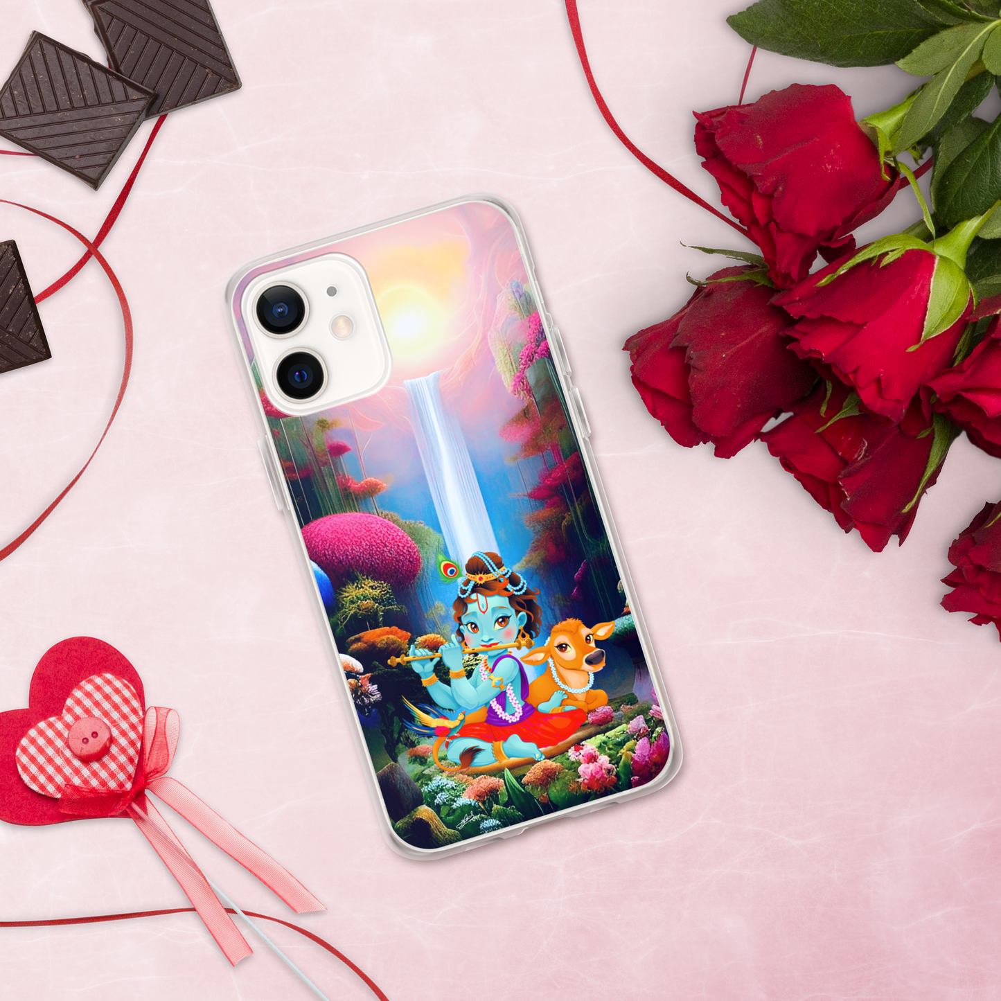 Krishna iPhone® Clear Case | Available for most iPhone® models | Wireless Charging Compatible