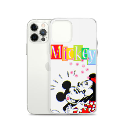 Designer Mickey-Mouse and Minnie-Mouse iPhone® Clear Case | Available for most iPhone® models | Wireless Charging Compatible