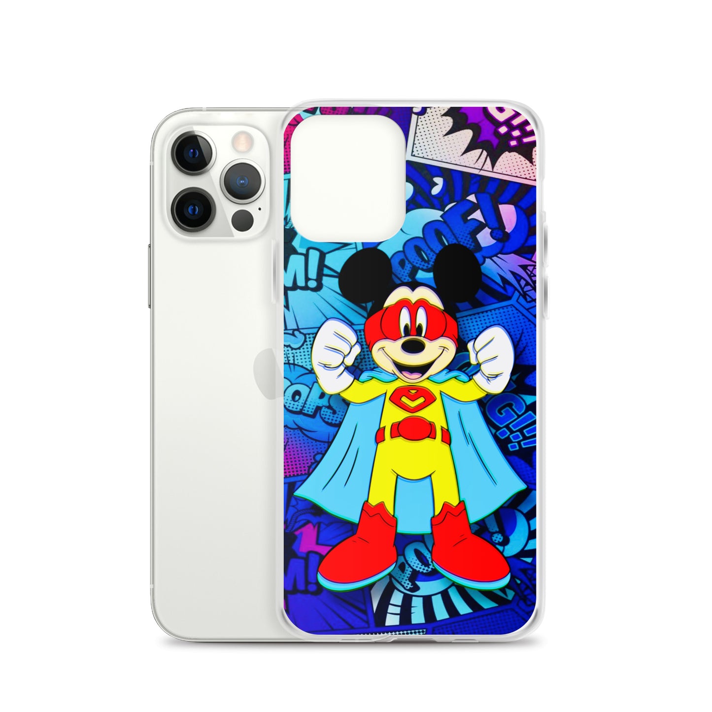 Designer Mickey-Mouse iPhone® Clear Case | Available for most iPhone® models | Wireless Charging Compatible