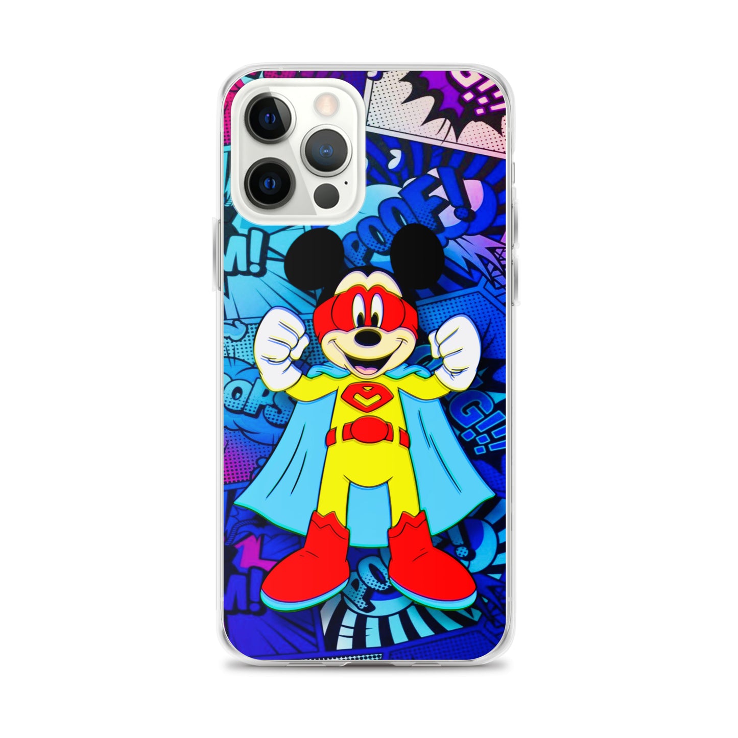 Designer Mickey-Mouse iPhone® Clear Case | Available for most iPhone® models | Wireless Charging Compatible