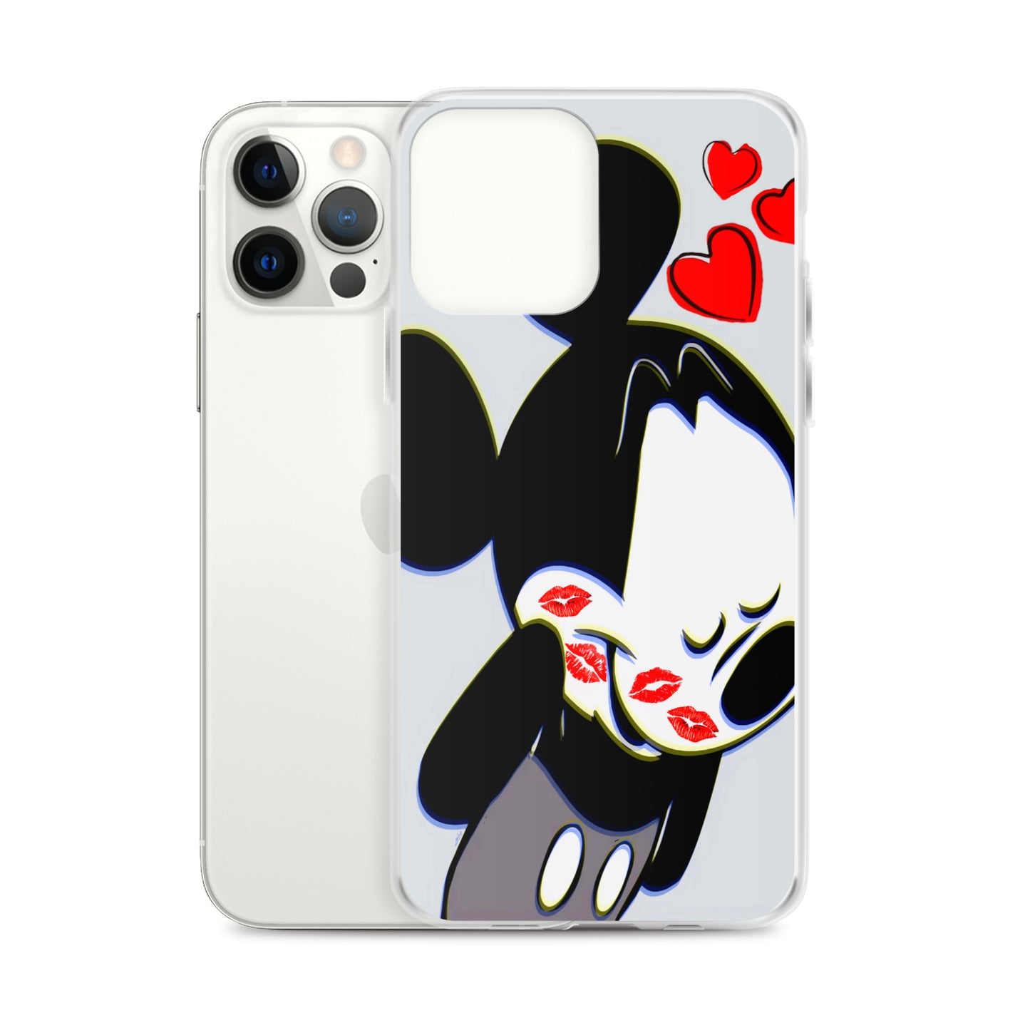 Designer Mickey-Mouse iPhone® Clear Case | Available for most iPhone® models | Wireless Charging Compatible