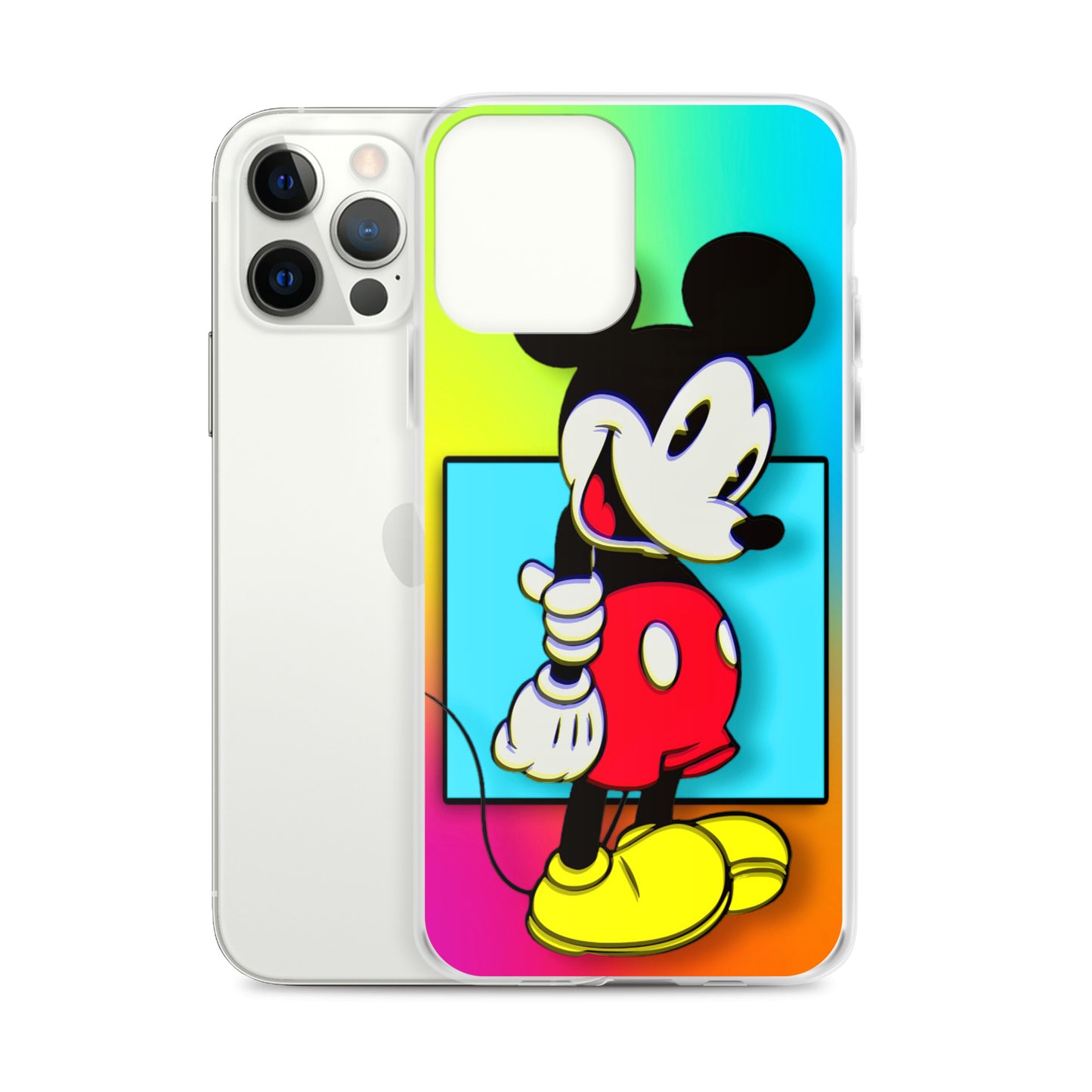 Designer Mickey-Mouse iPhone® Clear Case | Available for most iPhone® models | Wireless Charging Compatible