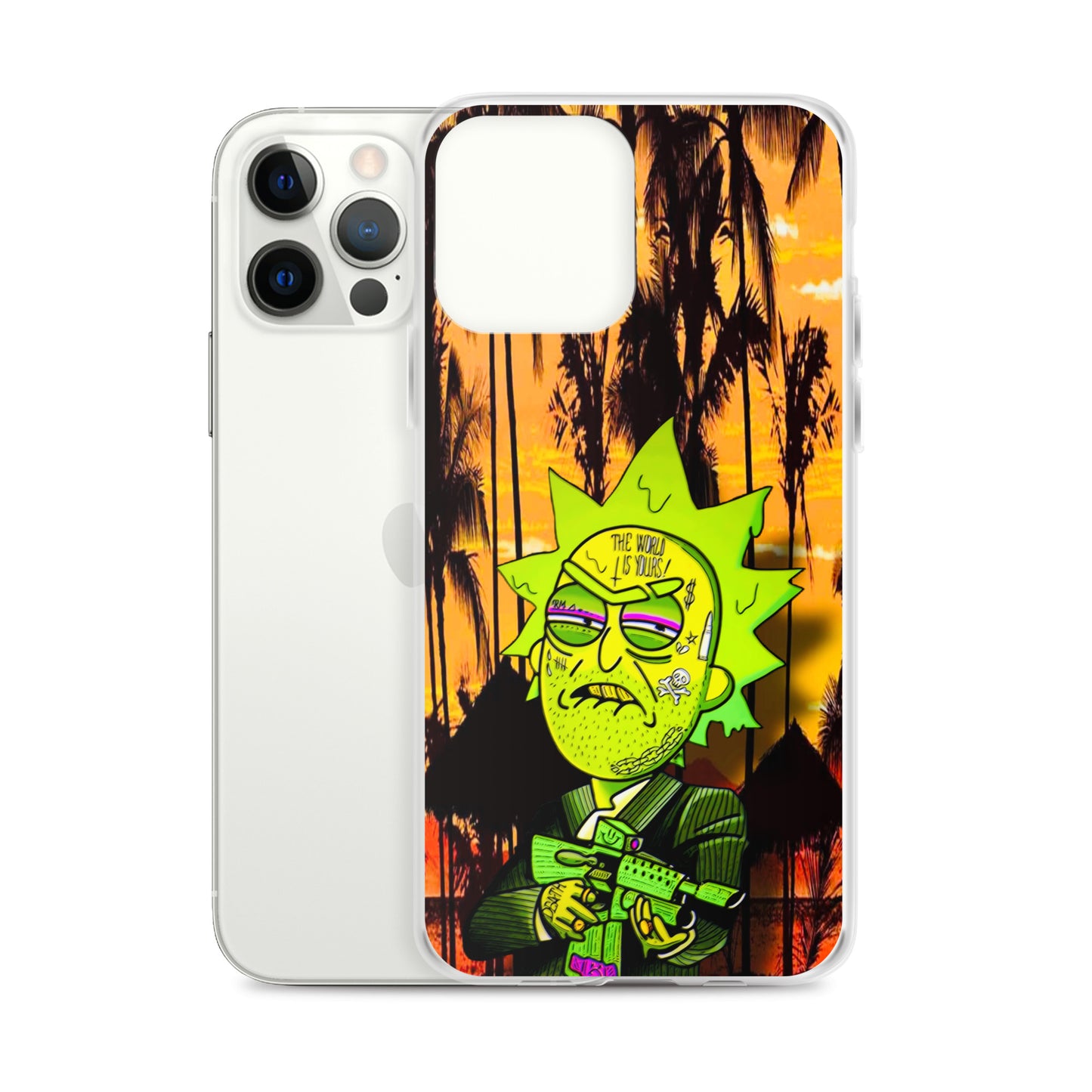 Designer Rick and Morty iPhone® Clear Case | Available for most iPhone® models | Wireless Charging Compatible