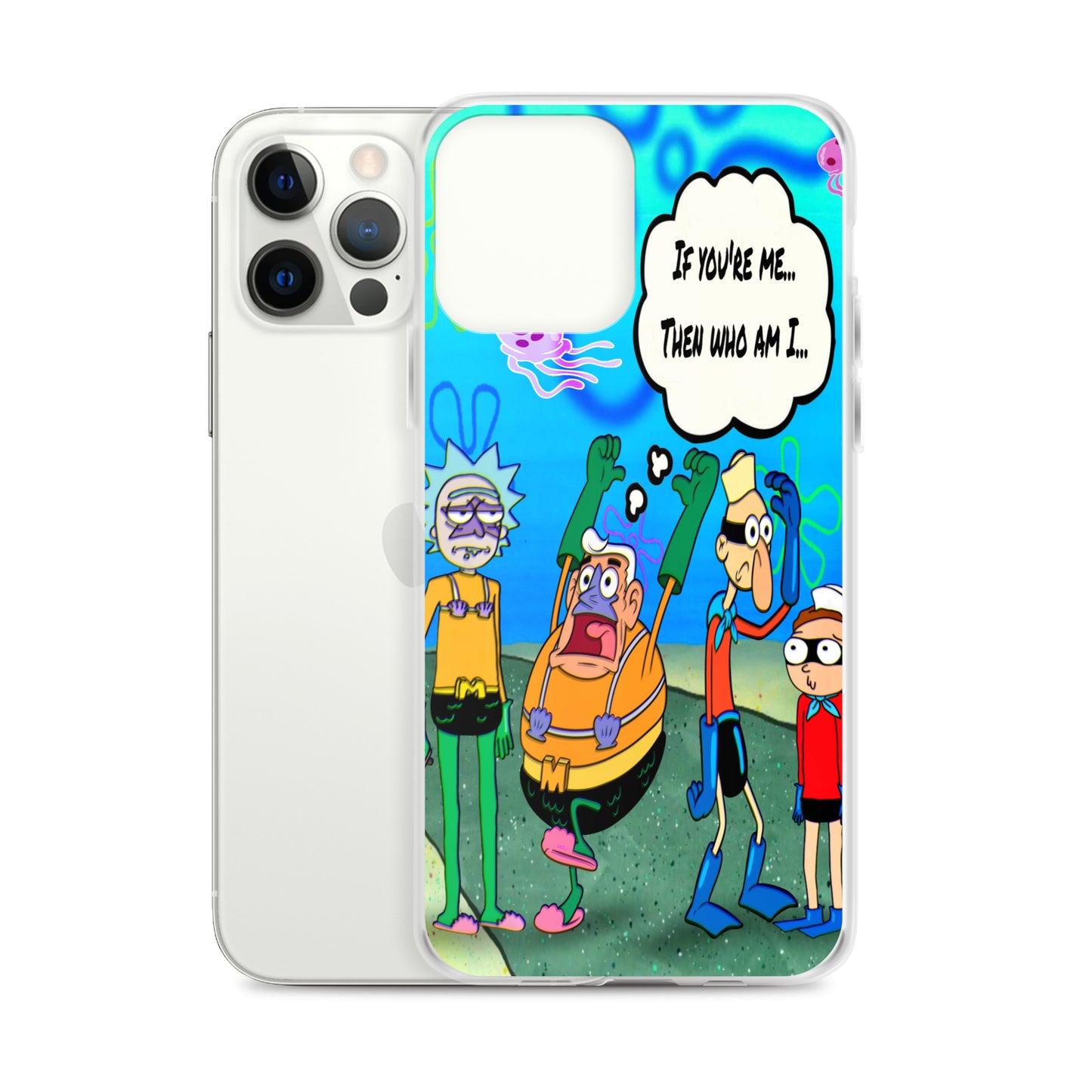 Designer Rick and Morty iPhone® Clear Case | Available for most iPhone® models | Wireless Charging Compatible