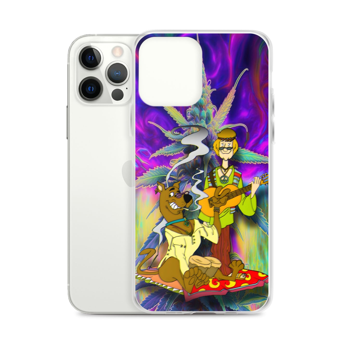 Designer Scooby-Doo and Shaggy iPhone® Clear Case | Available for most iPhone® models | Wireless Charging Compatible