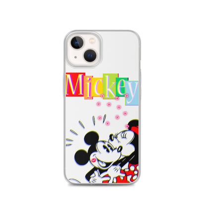 Designer Mickey-Mouse and Minnie-Mouse iPhone® Clear Case | Available for most iPhone® models | Wireless Charging Compatible