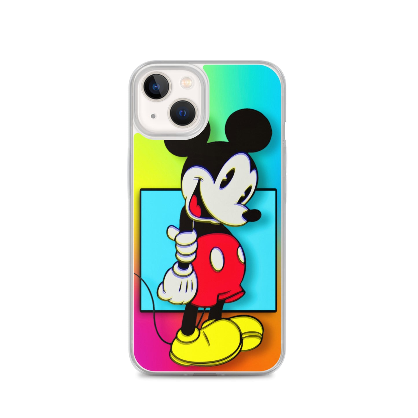 Designer Mickey-Mouse iPhone® Clear Case | Available for most iPhone® models | Wireless Charging Compatible