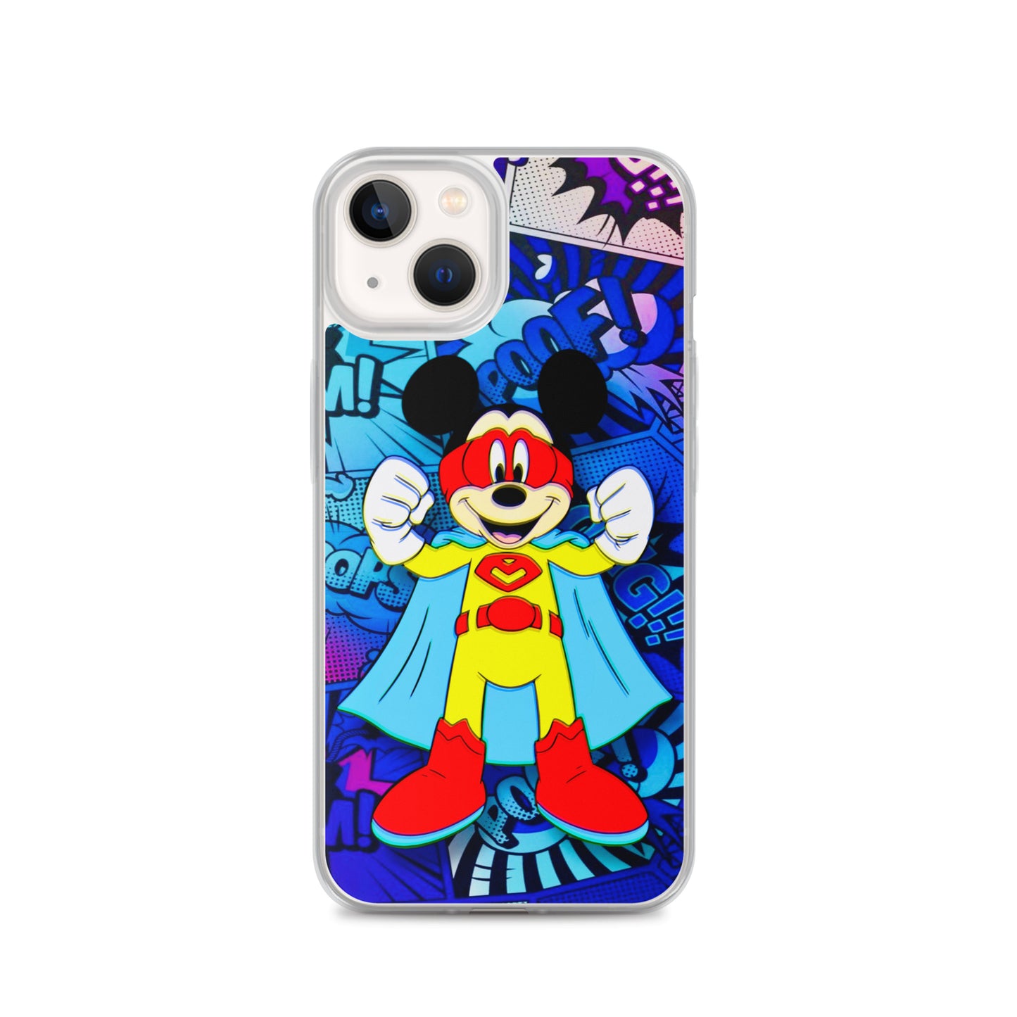 Designer Mickey-Mouse iPhone® Clear Case | Available for most iPhone® models | Wireless Charging Compatible