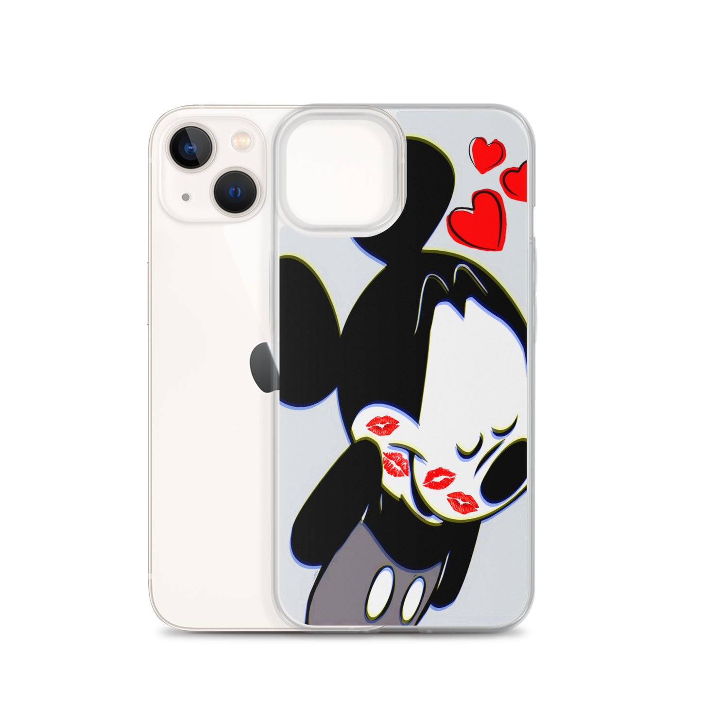 Designer Mickey-Mouse iPhone® Clear Case | Available for most iPhone® models | Wireless Charging Compatible