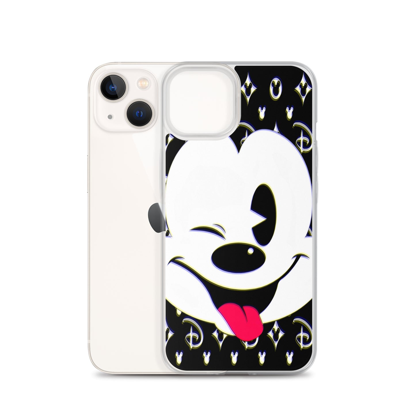 Designer Mickey-Mouse iPhone® Clear Case | Available for most iPhone® models | Wireless Charging Compatible