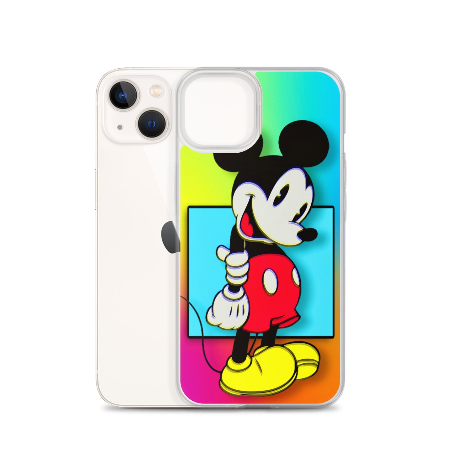 Designer Mickey-Mouse iPhone® Clear Case | Available for most iPhone® models | Wireless Charging Compatible