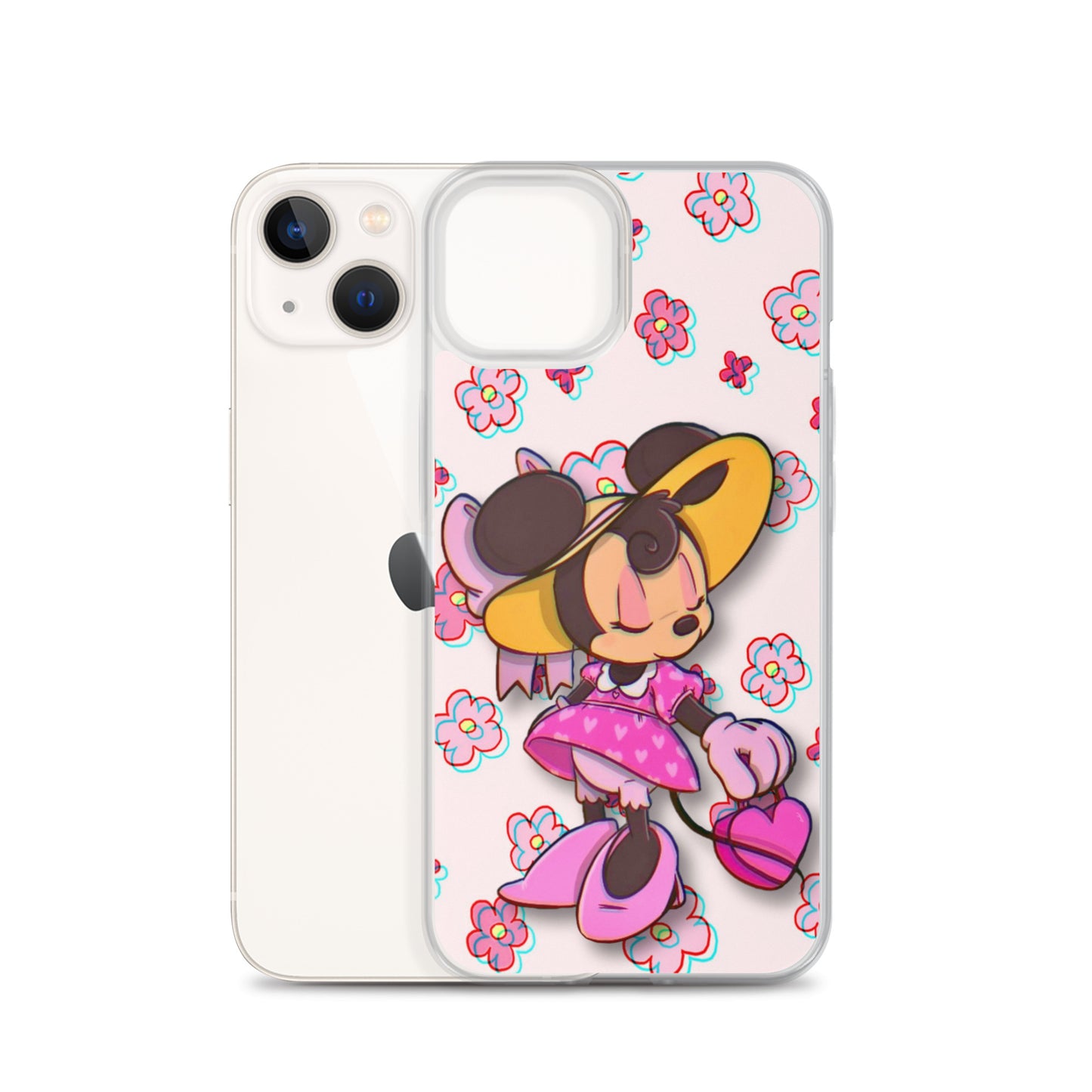 Designer Minnie-Mouse iPhone® Clear Case | Available for most iPhone® models | Wireless Charging Compatible