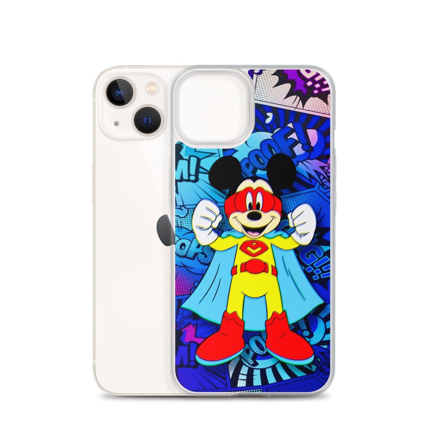 Designer Mickey-Mouse iPhone® Clear Case | Available for most iPhone® models | Wireless Charging Compatible