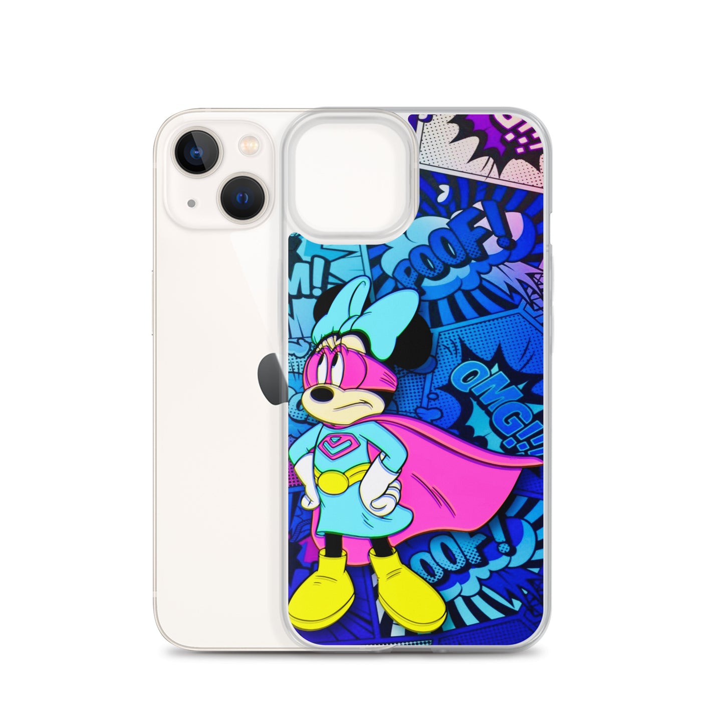 Designer Minnie-Mouse iPhone® Clear Case | Available for most iPhone® models | Wireless Charging Compatible