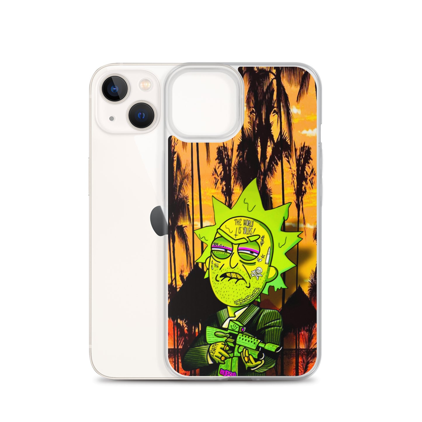 Designer Rick and Morty iPhone® Clear Case | Available for most iPhone® models | Wireless Charging Compatible