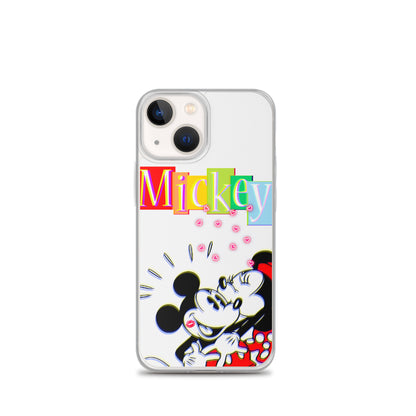 Designer Mickey-Mouse and Minnie-Mouse iPhone® Clear Case | Available for most iPhone® models | Wireless Charging Compatible