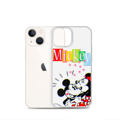 Designer Mickey-Mouse and Minnie-Mouse iPhone® Clear Case | Available for most iPhone® models | Wireless Charging Compatible