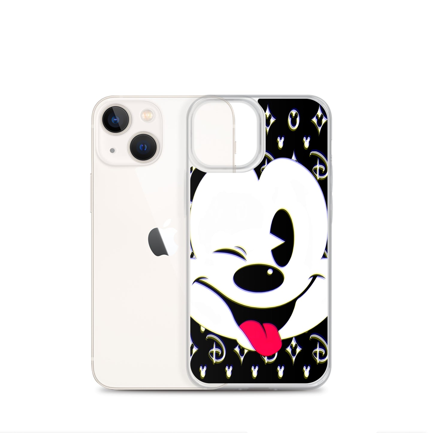 Designer Mickey-Mouse iPhone® Clear Case | Available for most iPhone® models | Wireless Charging Compatible