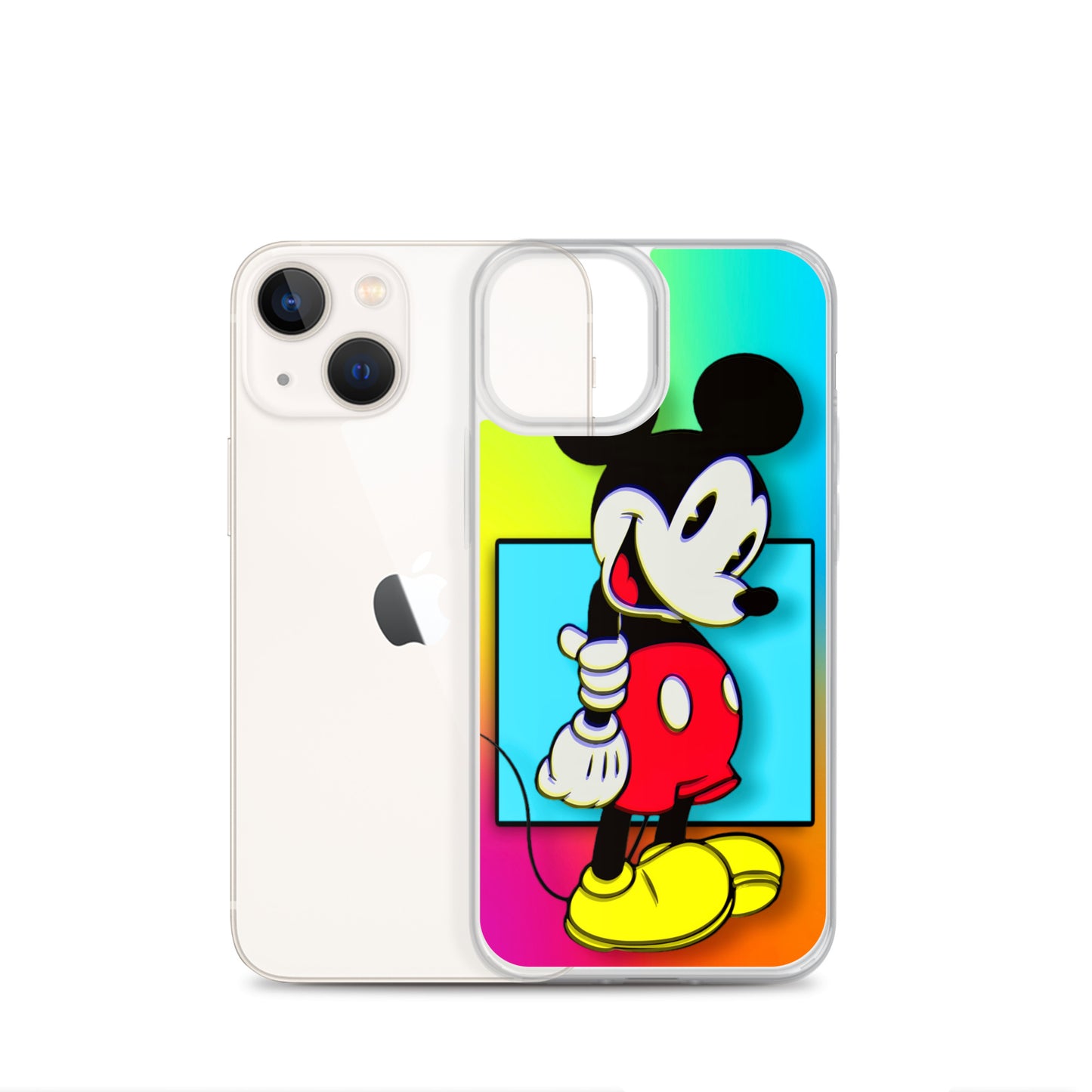 Designer Mickey-Mouse iPhone® Clear Case | Available for most iPhone® models | Wireless Charging Compatible