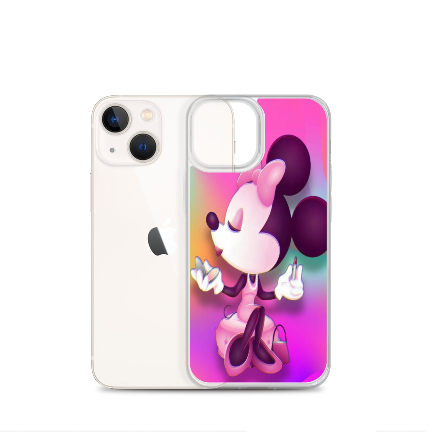 Designer Minnie-Mouse iPhone® Clear Case | Available for most iPhone® models | Wireless Charging Compatible