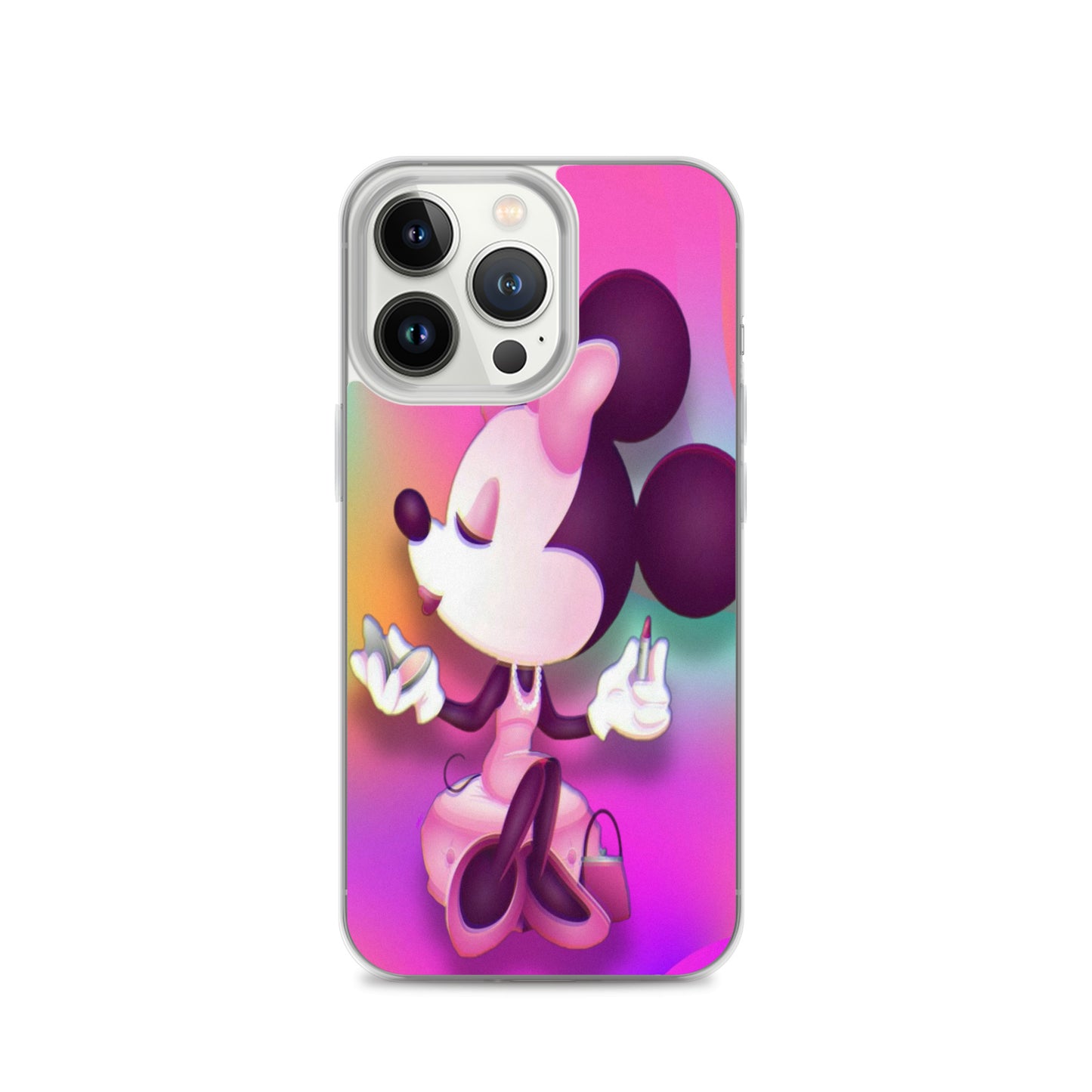 Designer Minnie-Mouse iPhone® Clear Case | Available for most iPhone® models | Wireless Charging Compatible