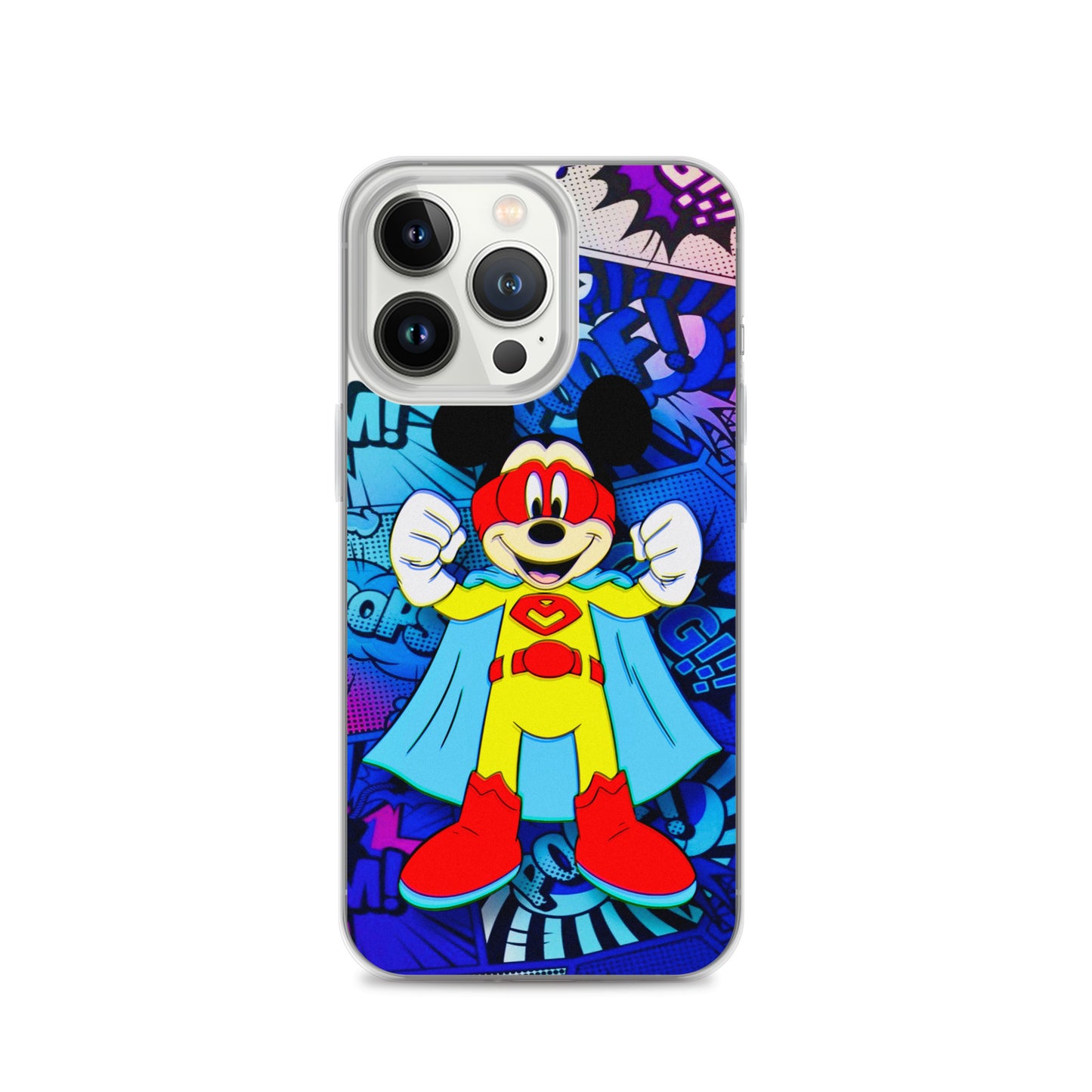 Designer Mickey-Mouse iPhone® Clear Case | Available for most iPhone® models | Wireless Charging Compatible