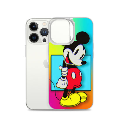 Designer Mickey-Mouse iPhone® Clear Case | Available for most iPhone® models | Wireless Charging Compatible