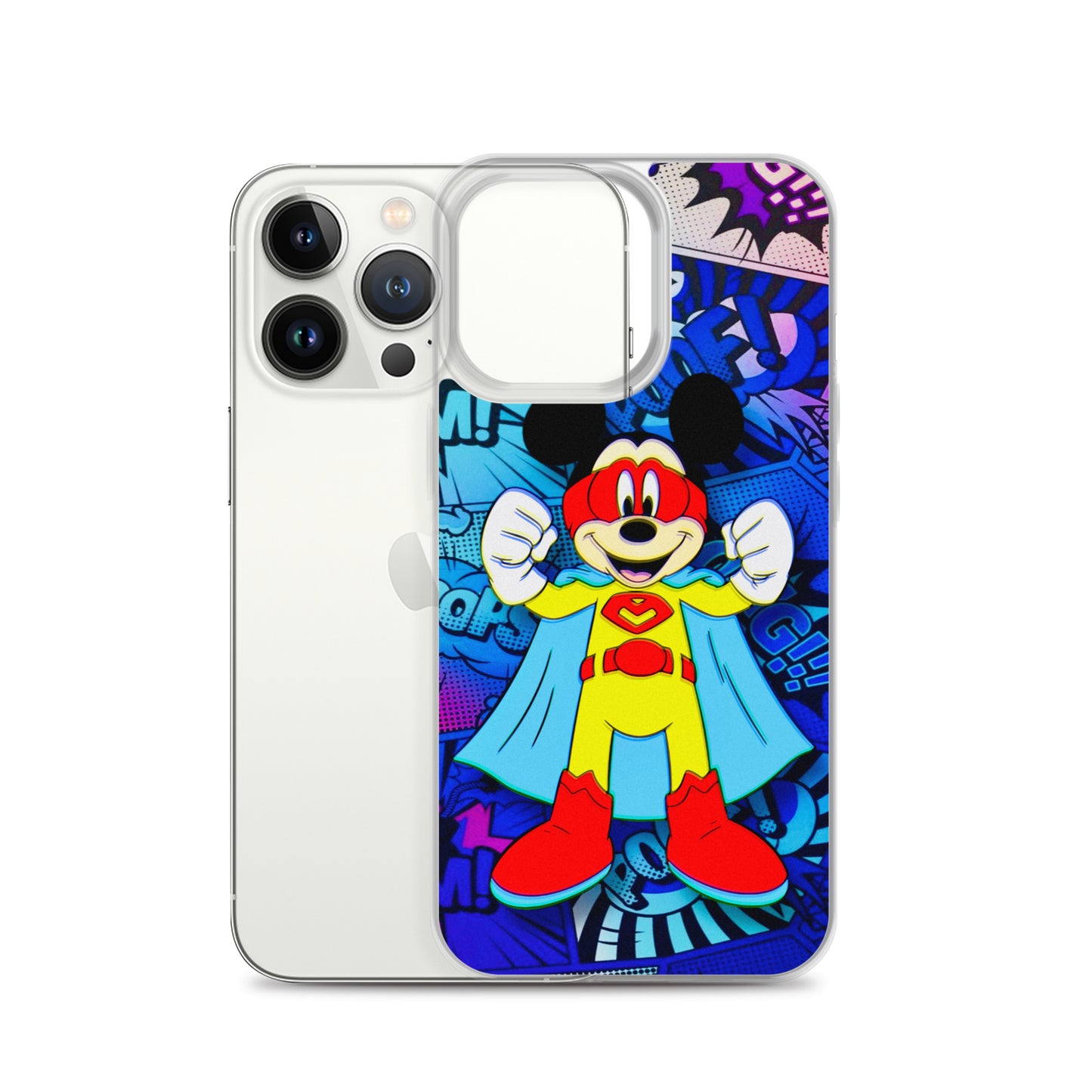 Designer Mickey-Mouse iPhone® Clear Case | Available for most iPhone® models | Wireless Charging Compatible