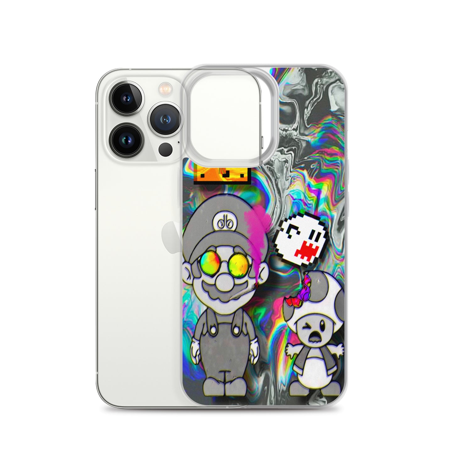 Designer Super-Mario and Toad iPhone® Clear Case | Available for most iPhone® models | Wireless Ch