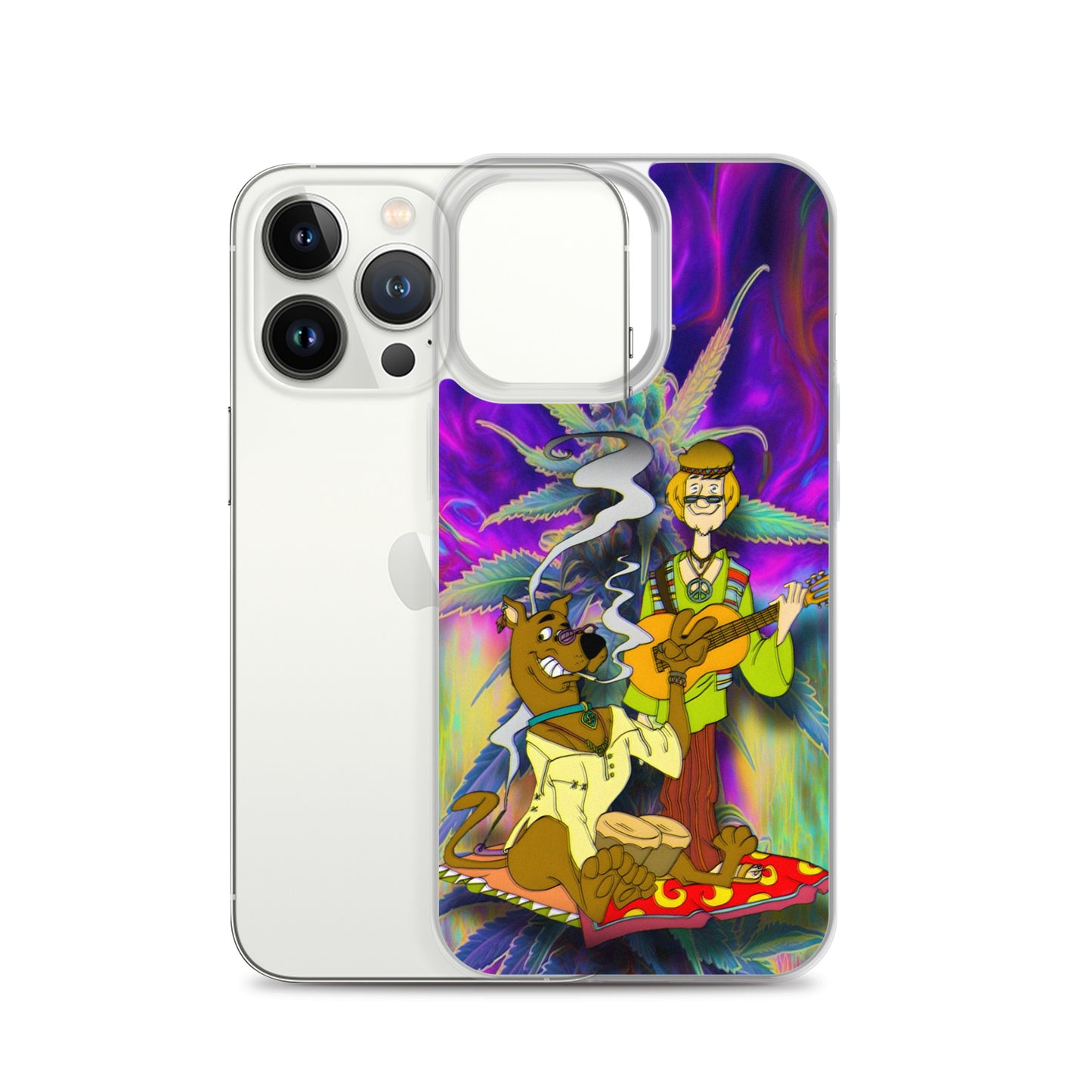 Designer Scooby-Doo and Shaggy iPhone® Clear Case | Available for most iPhone® models | Wireless Charging Compatible