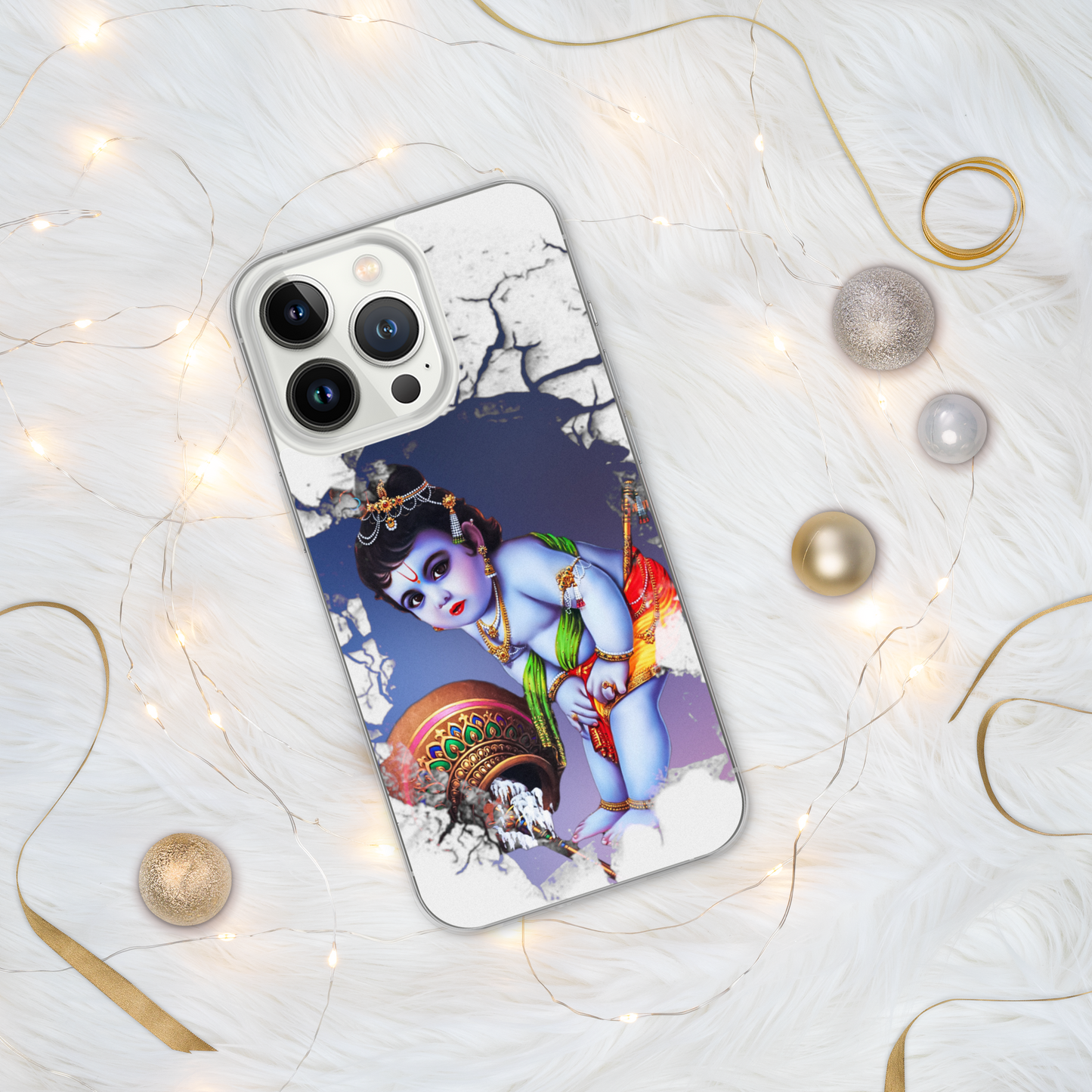 Baby Krishna iPhone® Clear Case | Available for most iPhone® models | Wireless Charging Compatible