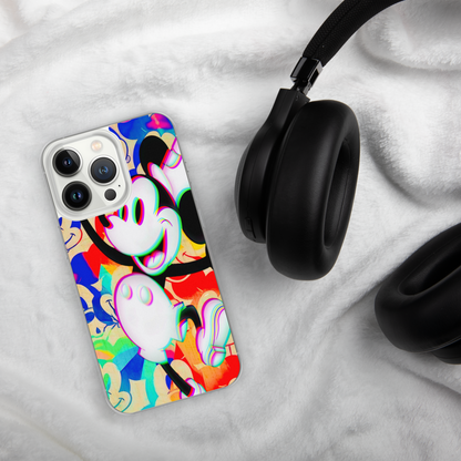 Mickey-Mouse iPhone® Clear Case | 3D Glitch Effect | Available for most iPhone® models | Wireless Charging Compatible