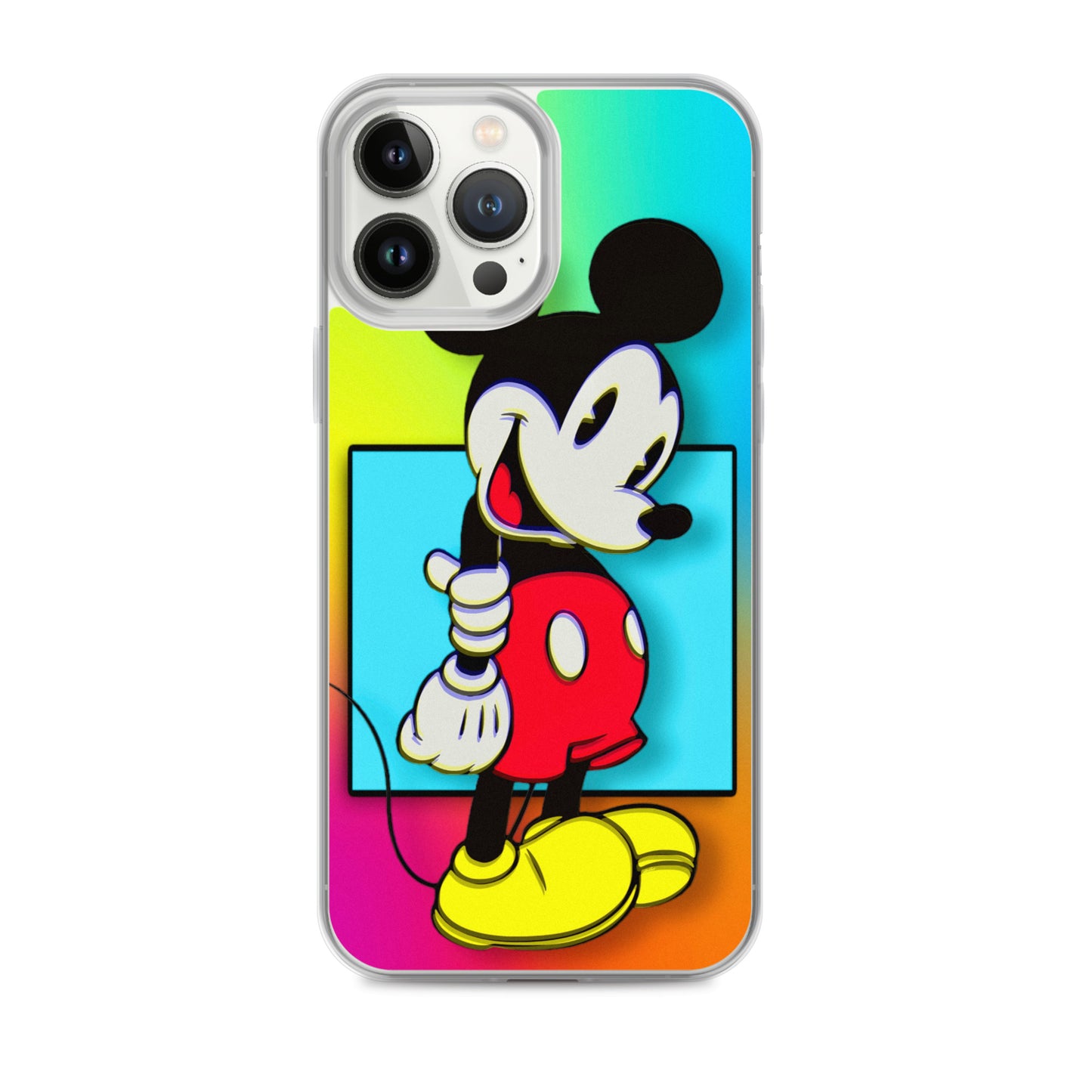 Designer Mickey-Mouse iPhone® Clear Case | Available for most iPhone® models | Wireless Charging Compatible