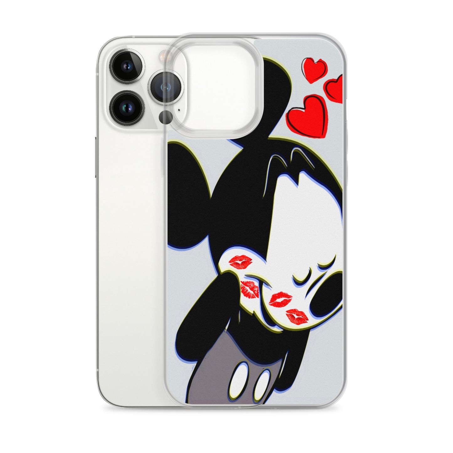 Designer Mickey-Mouse iPhone® Clear Case | Available for most iPhone® models | Wireless Charging Compatible