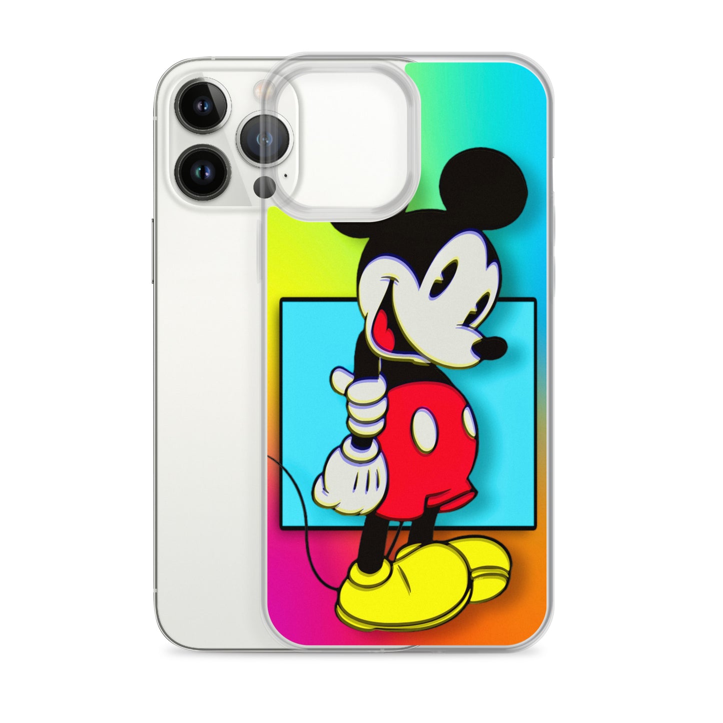 Designer Mickey-Mouse iPhone® Clear Case | Available for most iPhone® models | Wireless Charging Compatible