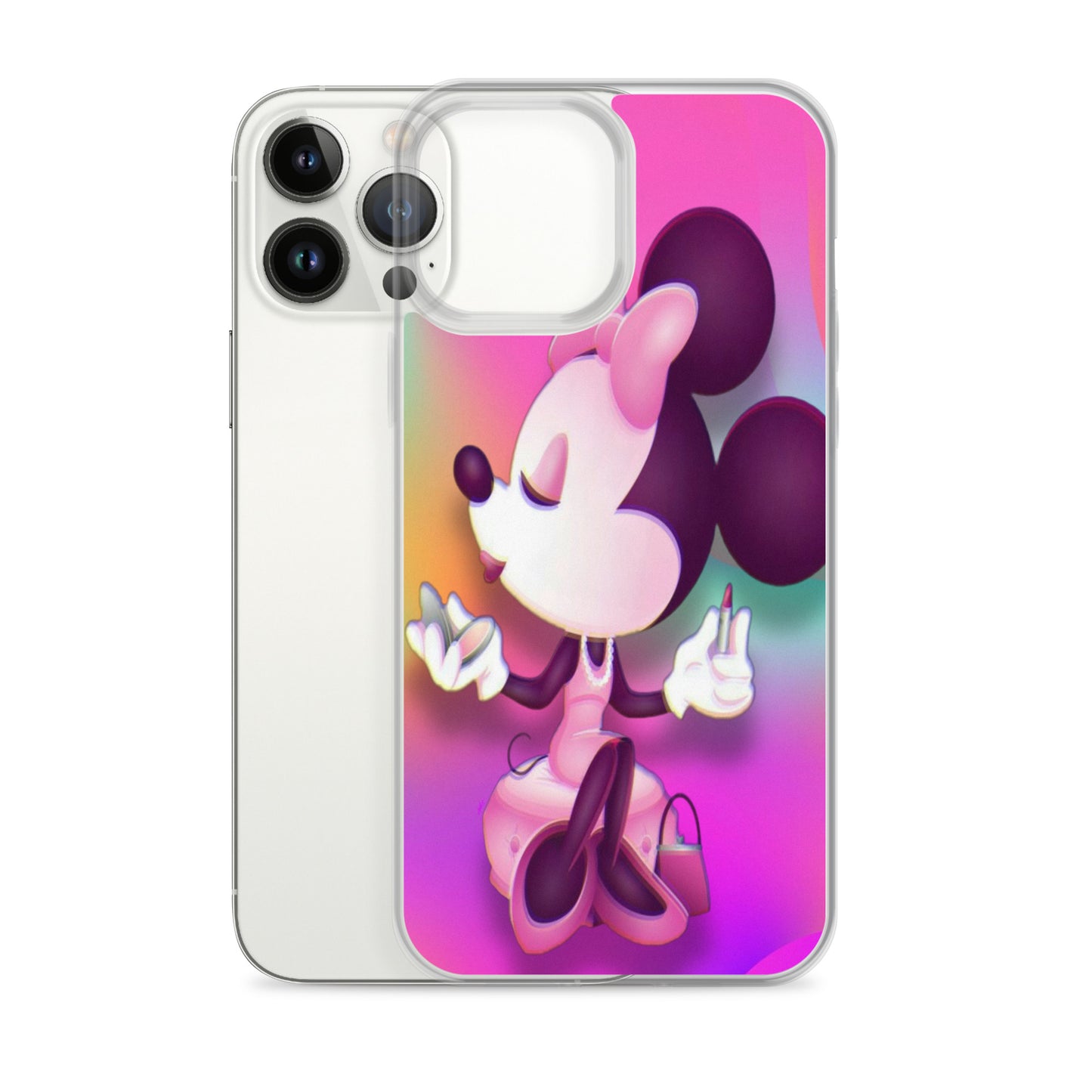 Designer Minnie-Mouse iPhone® Clear Case | Available for most iPhone® models | Wireless Charging Compatible