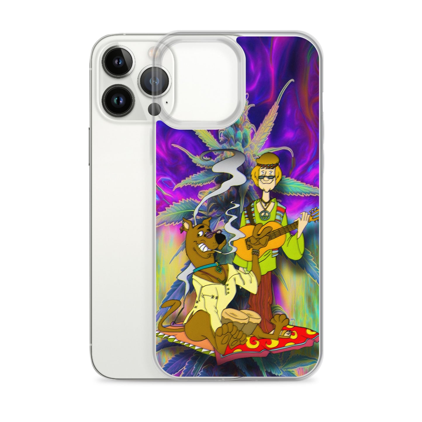 Designer Scooby-Doo and Shaggy iPhone® Clear Case | Available for most iPhone® models | Wireless Charging Compatible