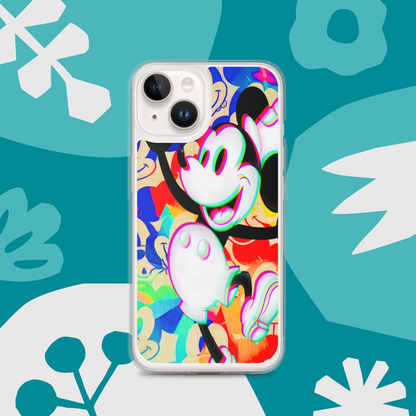 Mickey-Mouse iPhone® Clear Case | 3D Glitch Effect | Available for most iPhone® models | Wireless Charging Compatible