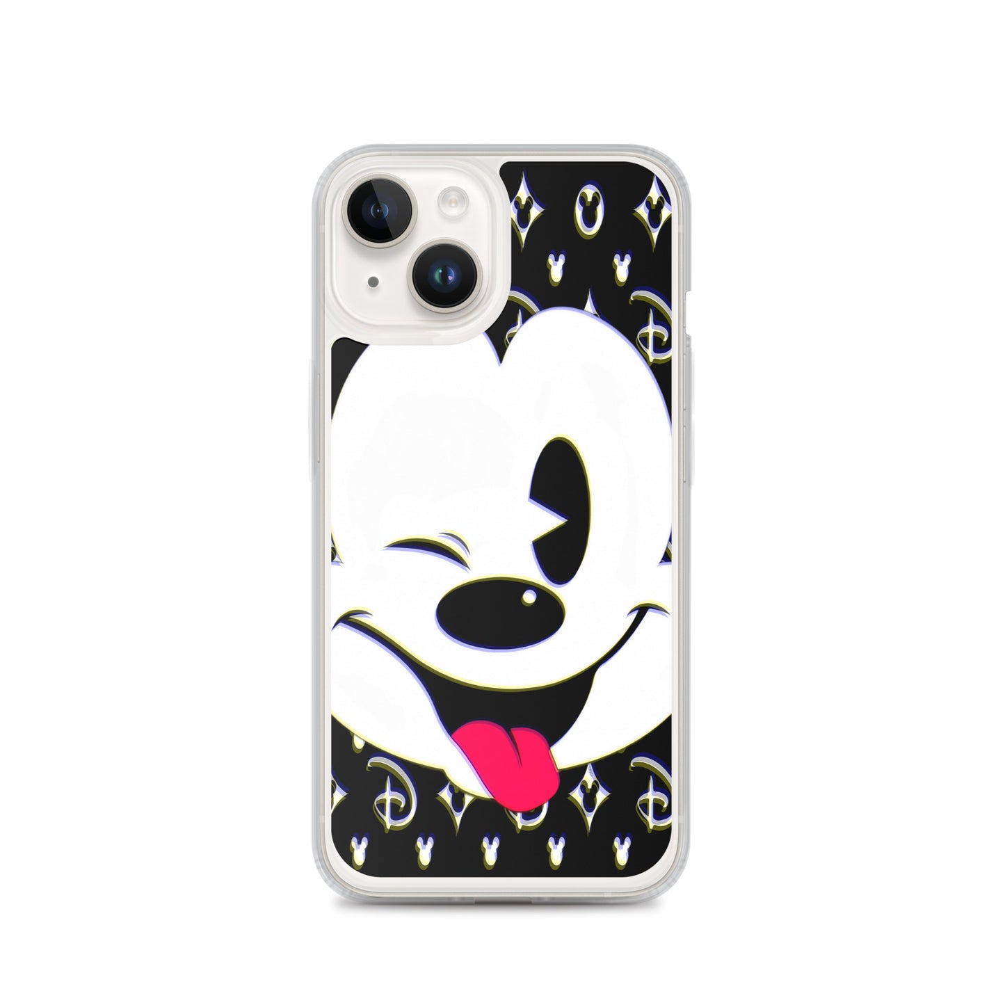 Designer Mickey-Mouse iPhone® Clear Case | Available for most iPhone® models | Wireless Charging Compatible