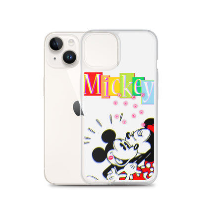 Designer Mickey-Mouse and Minnie-Mouse iPhone® Clear Case | Available for most iPhone® models | Wireless Charging Compatible