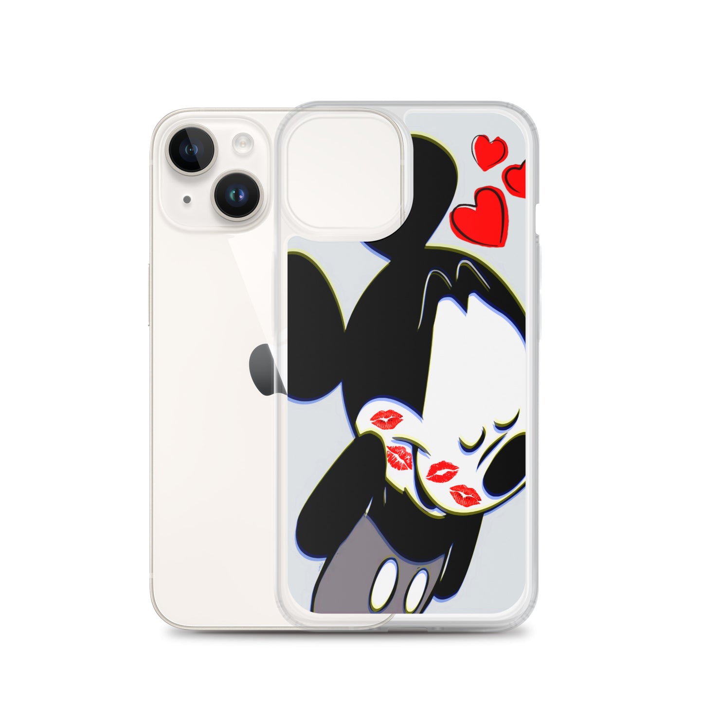 Designer Mickey-Mouse iPhone® Clear Case | Available for most iPhone® models | Wireless Charging Compatible