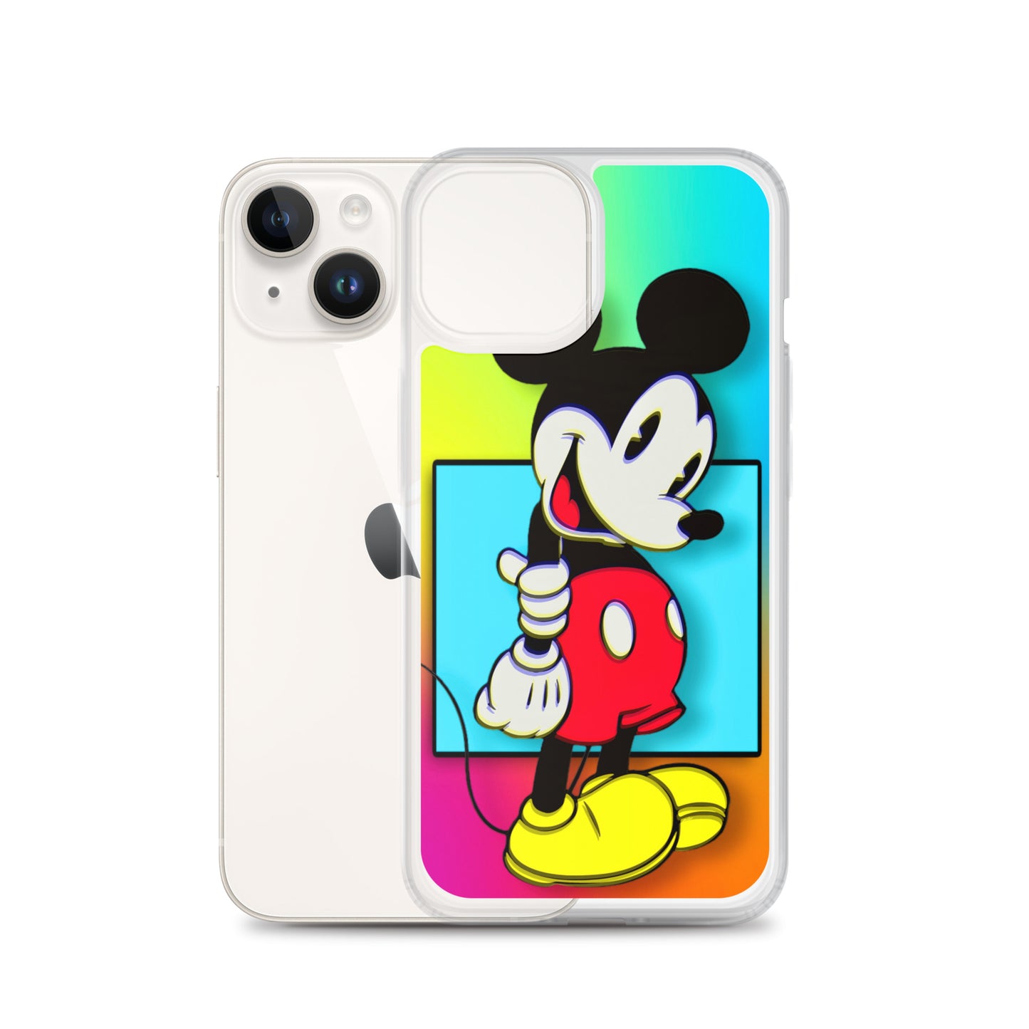 Designer Mickey-Mouse iPhone® Clear Case | Available for most iPhone® models | Wireless Charging Compatible