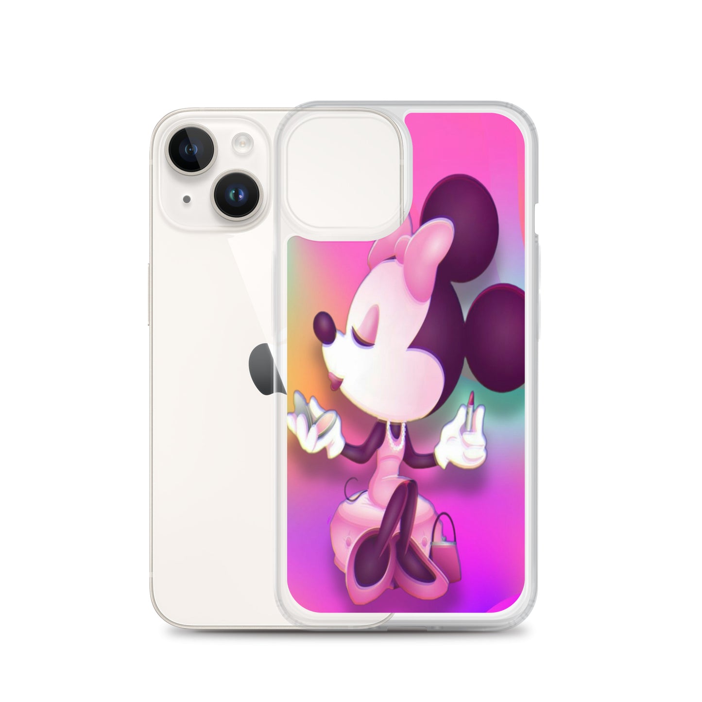 Designer Minnie-Mouse iPhone® Clear Case | Available for most iPhone® models | Wireless Charging Compatible