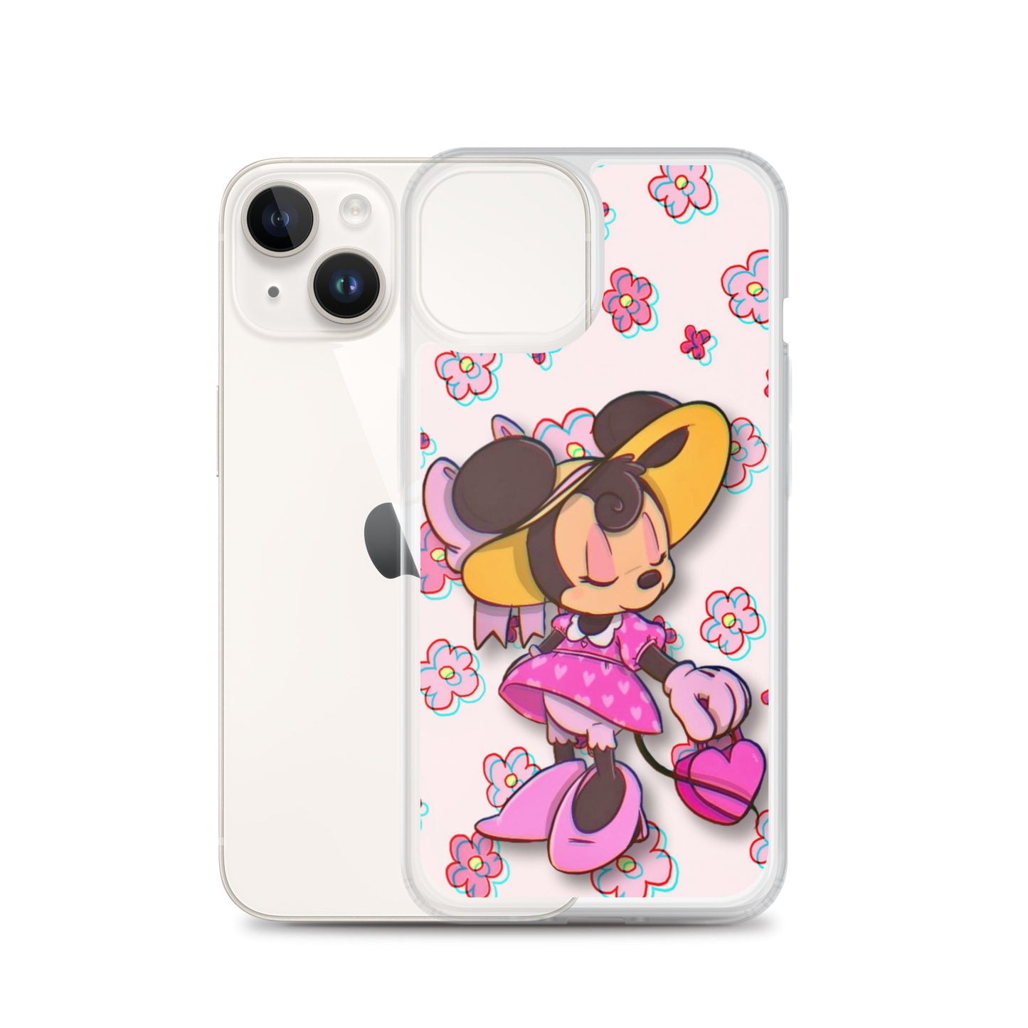 Designer Minnie-Mouse iPhone® Clear Case | Available for most iPhone® models | Wireless Charging Compatible