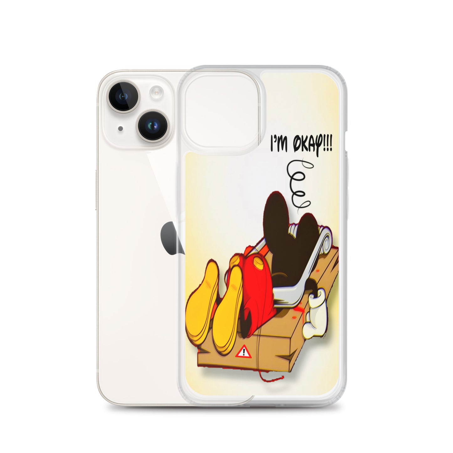 Designer Mickey-Mouse iPhone® Clear Case | Available for most iPhone® models | Wireless Charging Compatible