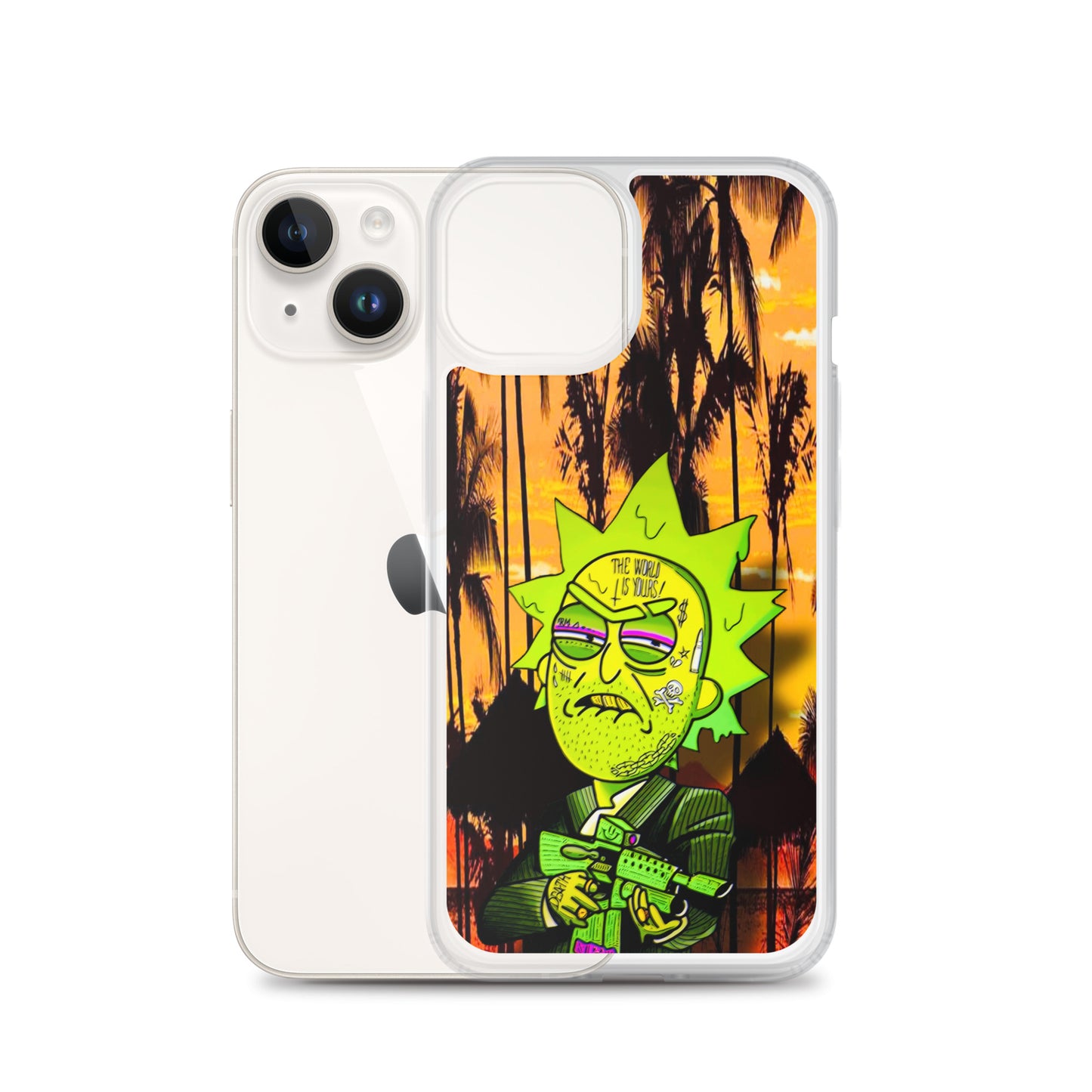 Designer Rick and Morty iPhone® Clear Case | Available for most iPhone® models | Wireless Charging Compatible