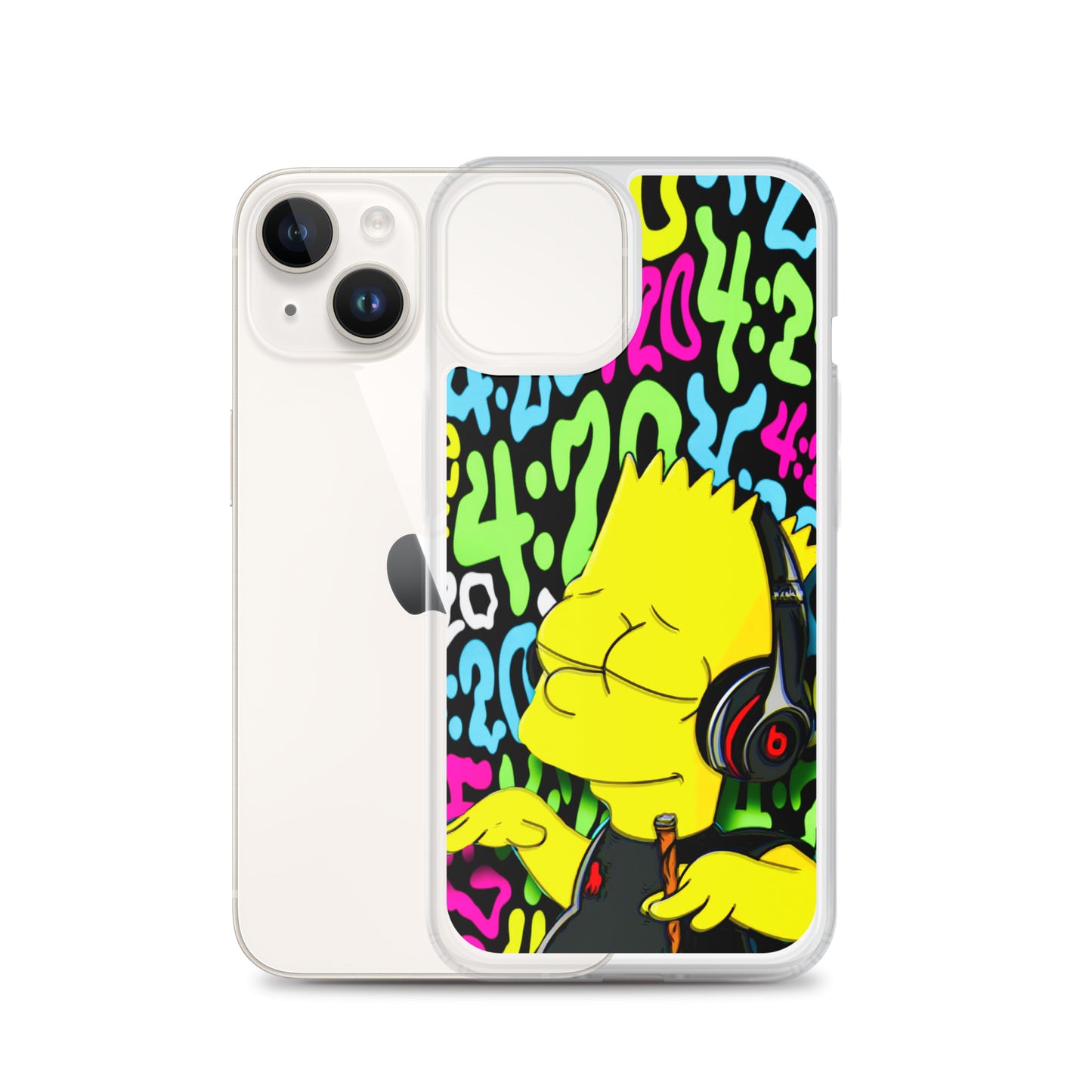 Designer The Simpsons iPhone® Clear Case | Available for most iPhone® models | Wireless Charging Compatible