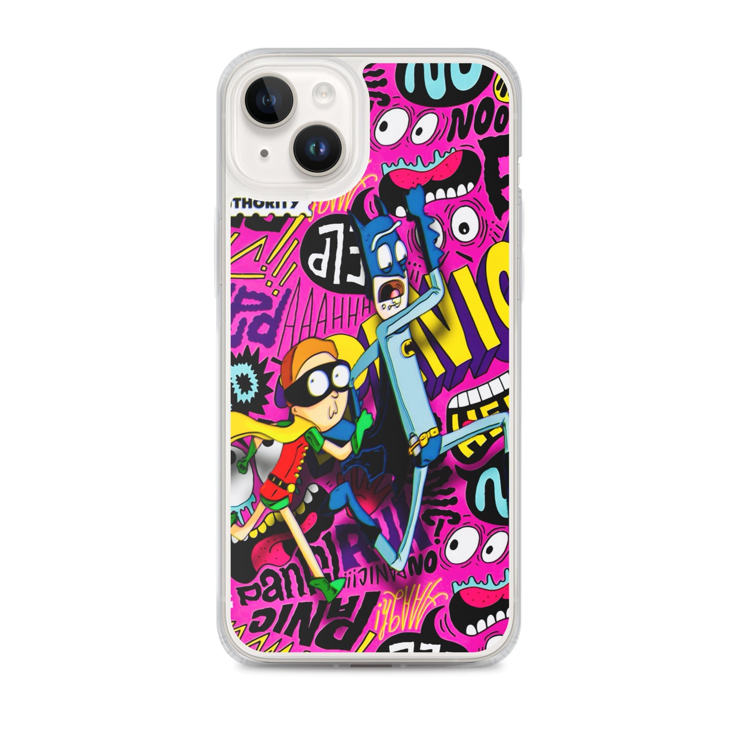 Designer Rick and Morty iPhone® Clear Case | Available for most iPhone® models | Wireless Charging Compatible