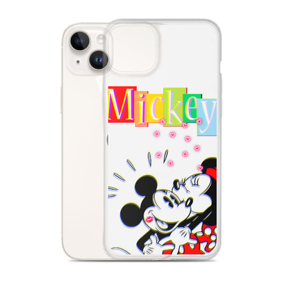 Designer Mickey-Mouse and Minnie-Mouse iPhone® Clear Case | Available for most iPhone® models | Wireless Charging Compatible